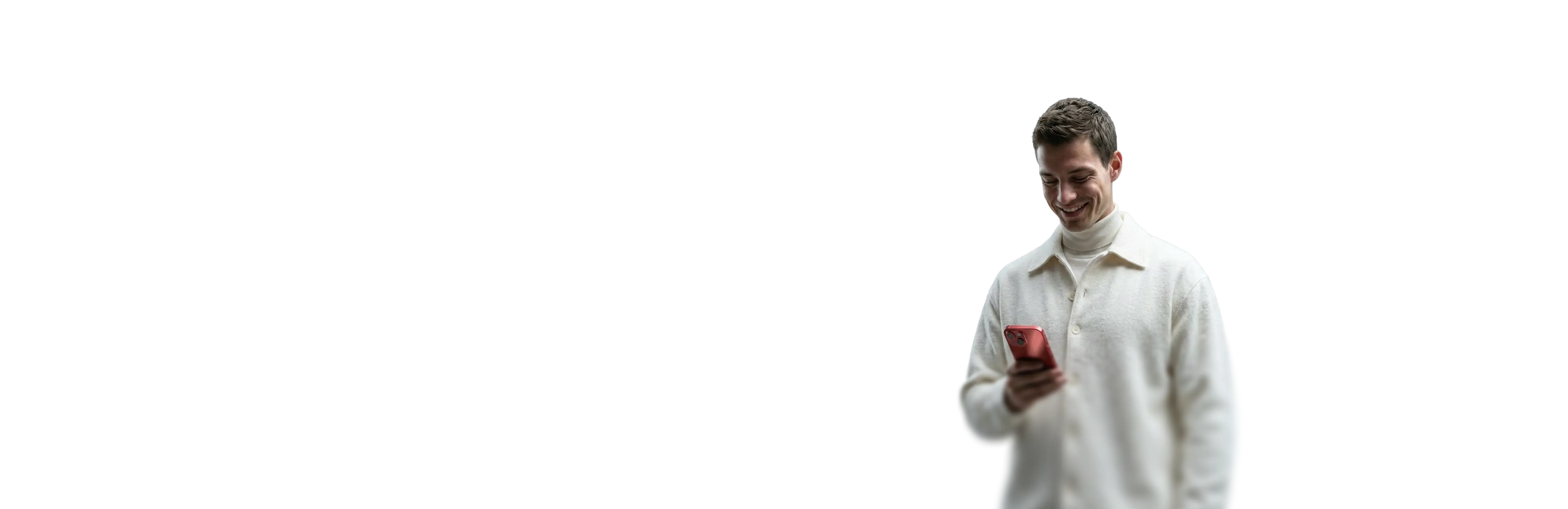 person using the Axi Trading Platform on a smartphone