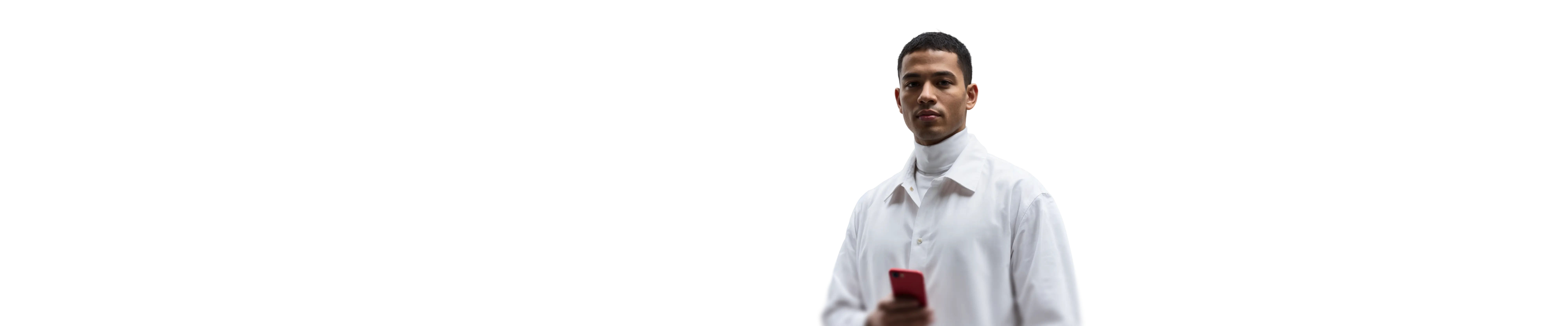man using trading app on mobile phone